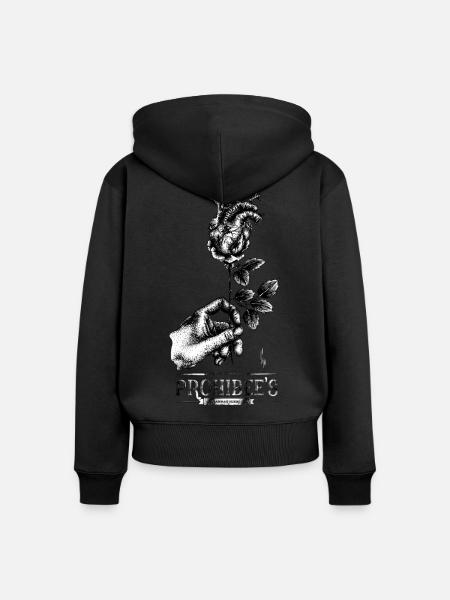 "Der Duft" - Frauen Premium Bio Zip Hoodie - Schwarz