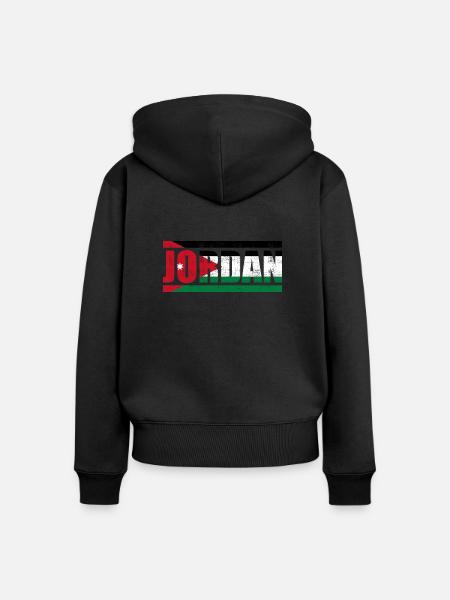 Jordanien - Frauen Premium Bio Zip Hoodie - Schwarz