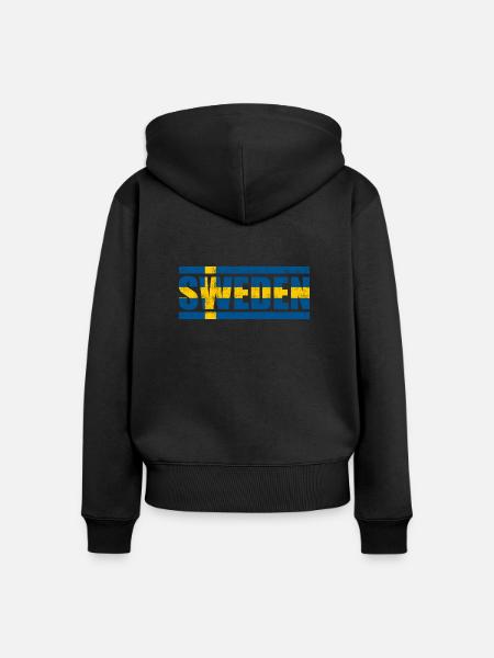 Schweden - Frauen Premium Bio Zip Hoodie - Schwarz
