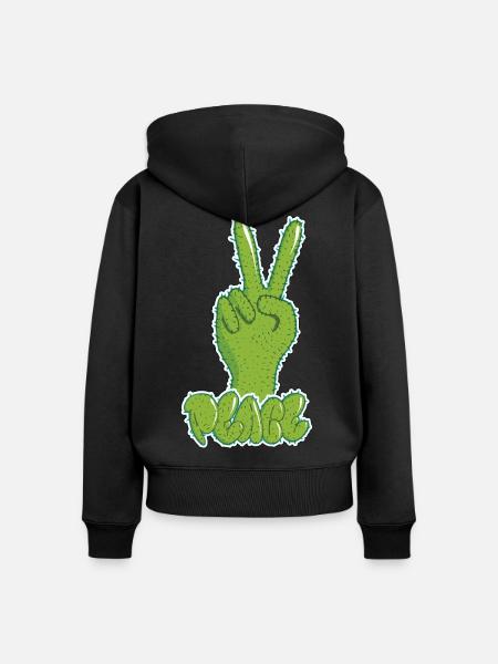 Street art - Frauen Premium Bio Zip Hoodie - Schwarz