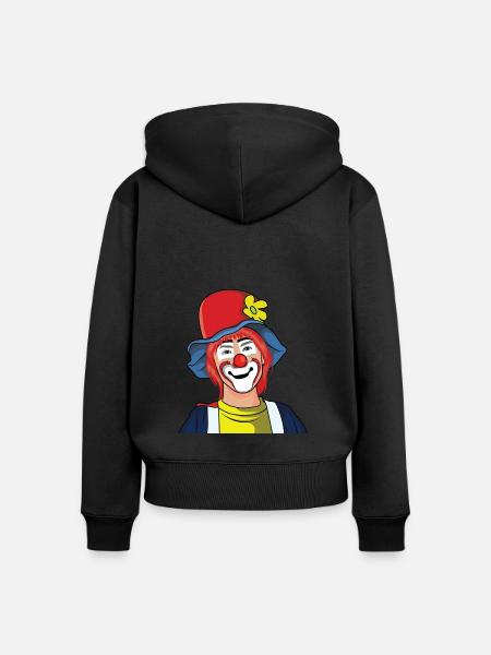 Clown - Frauen Premium Bio Zip Hoodie - Schwarz