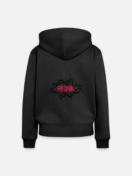 Punks nicht tot - Frauen Premium Bio Zip Hoodie - Schwarz