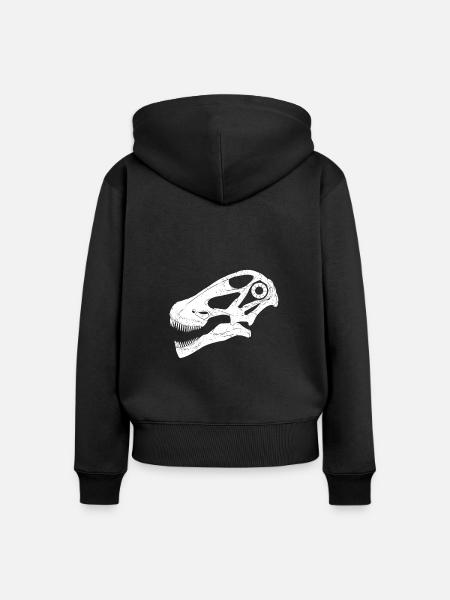 Argentinosaurus Fossil Schädel - Frauen Premium Bio Zip Hoodie - Schwarz