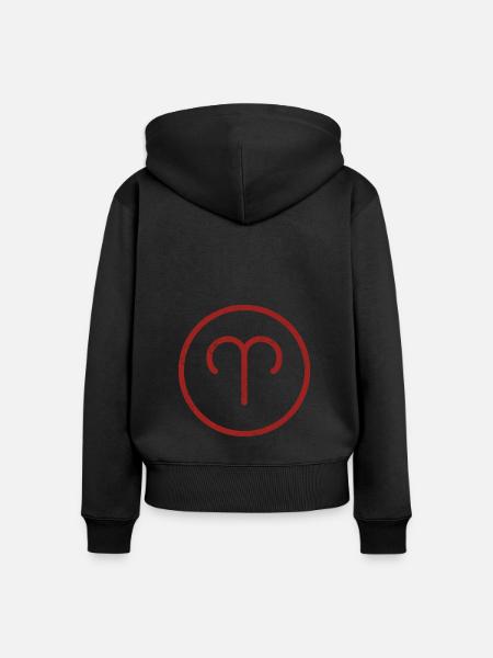 Sternzeichen Widder - Frauen Premium Bio Zip Hoodie - Schwarz