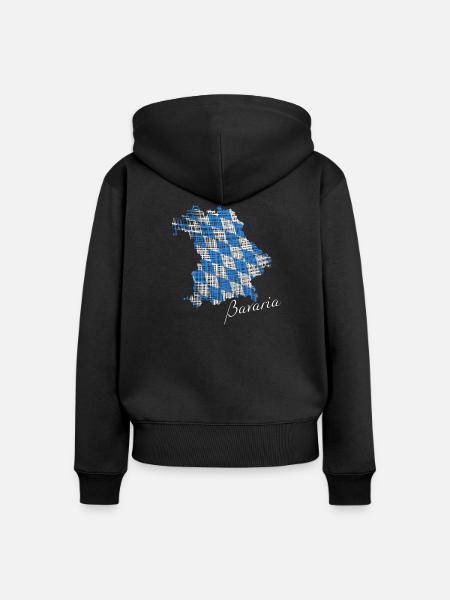 Bavaria - Frauen Premium Bio Zip Hoodie - Schwarz