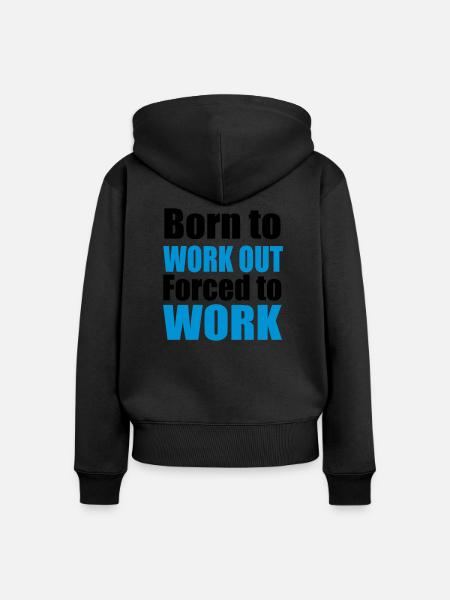 gym - Frauen Premium Bio Zip Hoodie - Schwarz