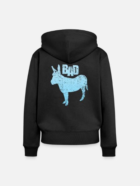 Badass - Frauen Premium Bio Zip Hoodie - Schwarz