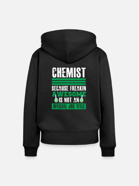Chemiker - Frauen Premium Bio Zip Hoodie - Schwarz