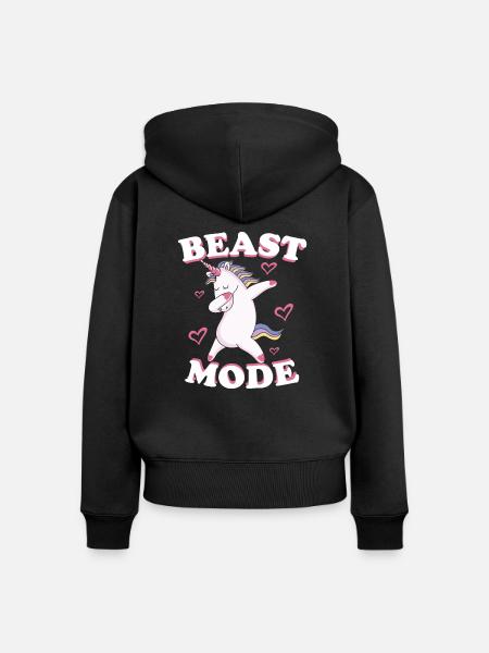 Biest Modus - Frauen Premium Bio Zip Hoodie - Schwarz