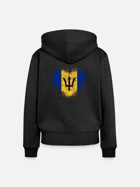 Barbados - Frauen Premium Bio Zip Hoodie - Schwarz