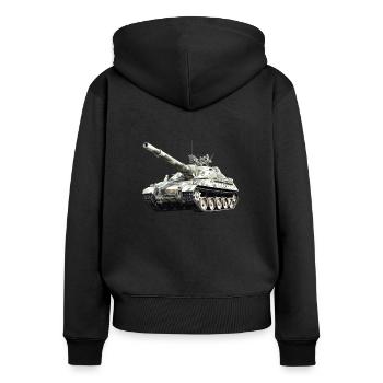 Legendäre Panzerhaubitze 2. Weltkriegs Soldaten - Frauen Premium Bio Zip Hoodie - Schwarz - Hinten - Julia (174cm)