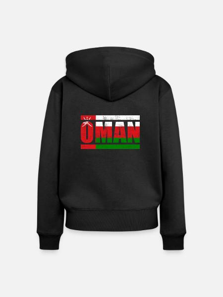Oman - Frauen Premium Bio Zip Hoodie - Schwarz