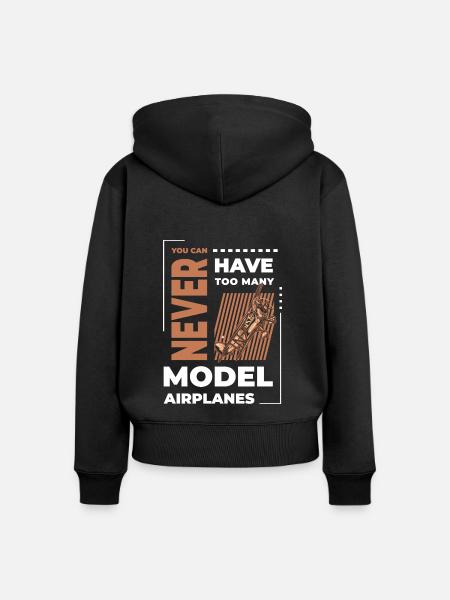 Modellflugzeug Himmel Flieger - Frauen Premium Bio Zip Hoodie - Schwarz