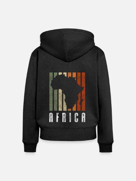 Kultur Tierschutz - Frauen Premium Bio Zip Hoodie - Schwarz