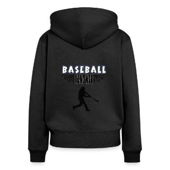 Baseball Rentner Rente Ruhestand Baseballer - Frauen Premium Bio Zip Hoodie - Schwarz - Hinten - Julia (174cm)