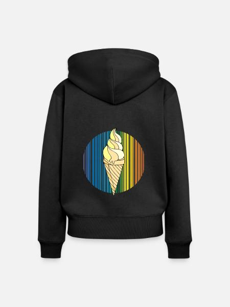 Eis - Frauen Premium Bio Zip Hoodie - Schwarz
