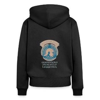 SPQR Légionnaire romain - Sweat à capuche zippé Premium bio Femme - noir - Dos - Julia (174cm)