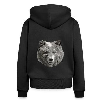 ISA Head SW - Women's Premium Organic Zip Hoodie - black - Back - Julia (174cm)