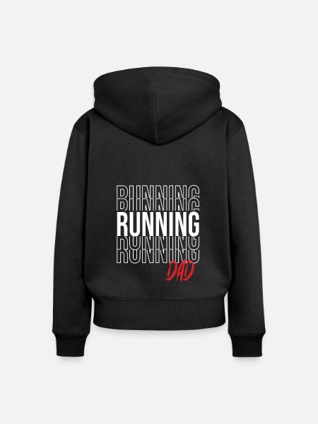 Marathon - Frauen Premium Bio Zip Hoodie - Schwarz