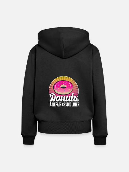 Schiffsmechaniker - Frauen Premium Bio Zip Hoodie - Schwarz