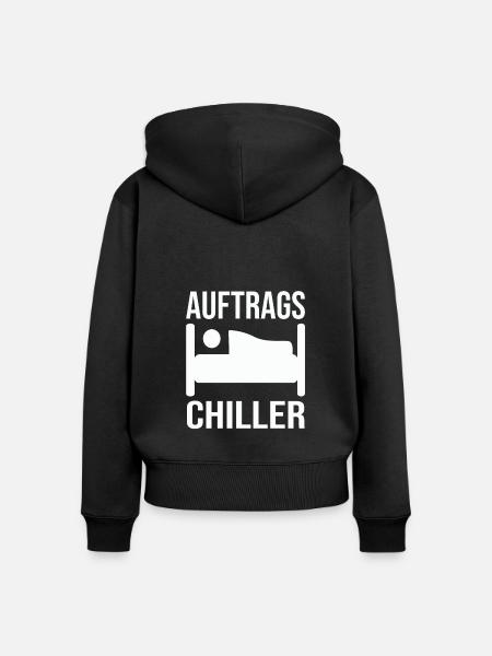 Auftrags chiller - Frauen Premium Bio Zip Hoodie - Schwarz