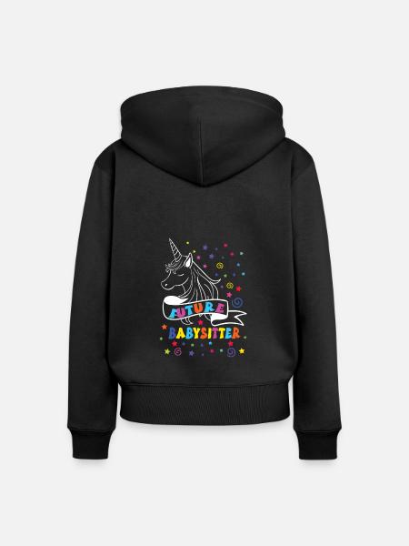 Babysitter - Frauen Premium Bio Zip Hoodie - Schwarz