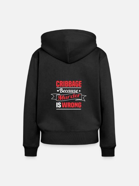 Cribbage - Frauen Premium Bio Zip Hoodie - Schwarz