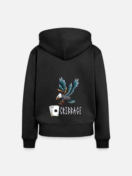 Cribbage - Frauen Premium Bio Zip Hoodie - Schwarz