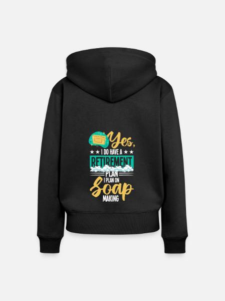Seife machen - Frauen Premium Bio Zip Hoodie - Schwarz