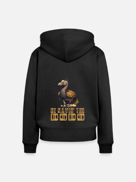 Dodo - Frauen Premium Bio Zip Hoodie - Schwarz