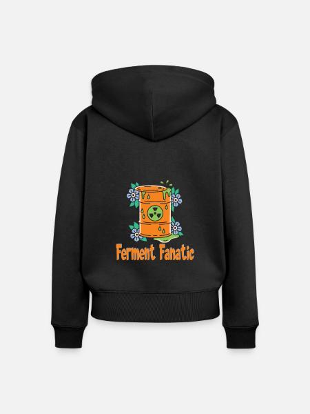 Fermentation - Frauen Premium Bio Zip Hoodie - Schwarz