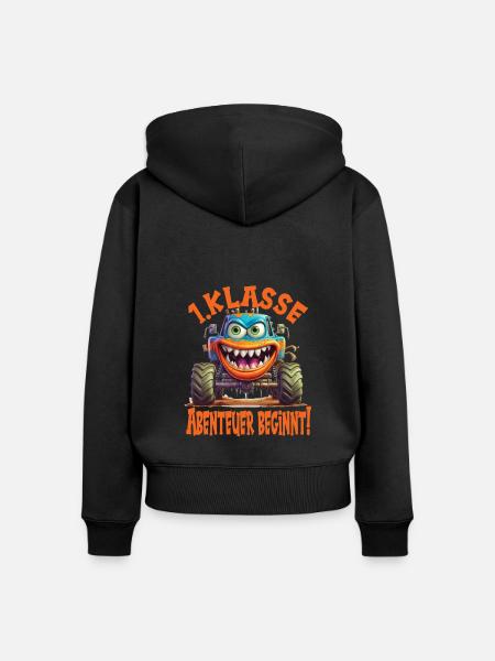 Schuljahr 1 - Frauen Premium Bio Zip Hoodie - Schwarz