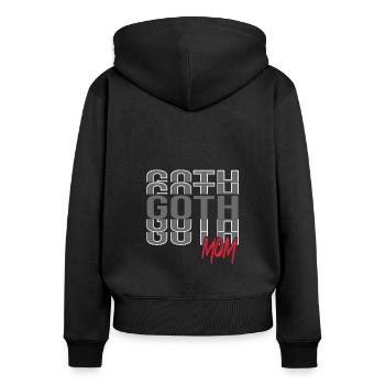 Goth Emo - Women's Premium Organic Zip Hoodie - black - Back - Julia (174cm)