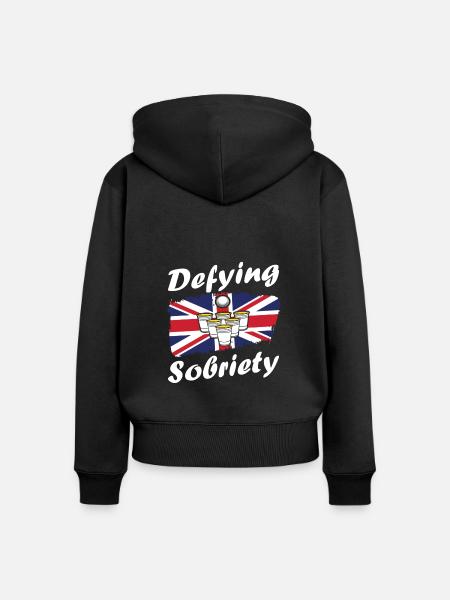 Trinkspiel - Frauen Premium Bio Zip Hoodie - Schwarz