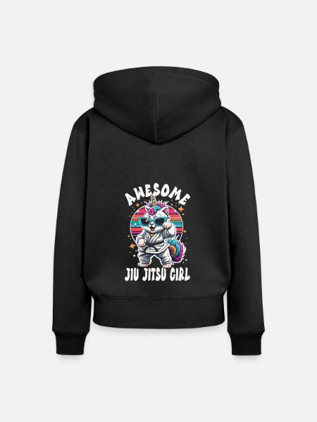 Jiu Jitsu - Frauen Premium Bio Zip Hoodie - Schwarz