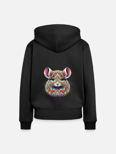 Hippie Festival - Frauen Premium Bio Zip Hoodie - Schwarz