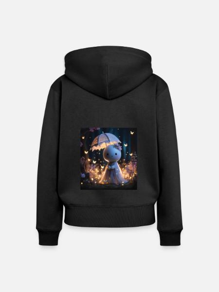 Märchen - Frauen Premium Bio Zip Hoodie - Schwarz