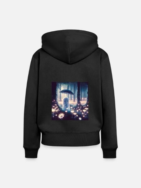 Märchen - Frauen Premium Bio Zip Hoodie - Schwarz