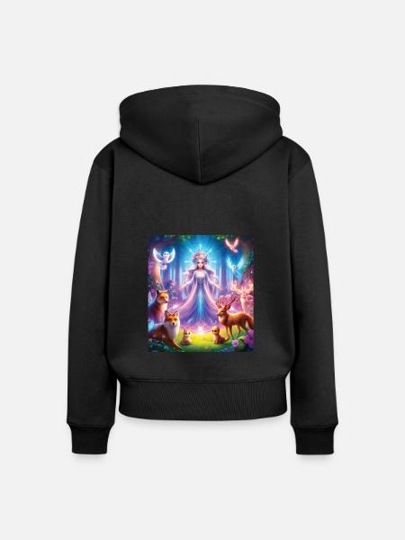 Märchen - Frauen Premium Bio Zip Hoodie - Schwarz