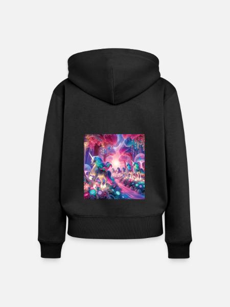 Märchen - Frauen Premium Bio Zip Hoodie - Schwarz