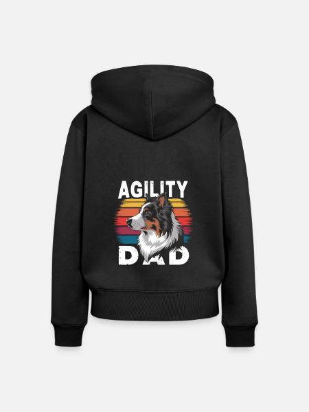 Agility - Frauen Premium Bio Zip Hoodie - Schwarz