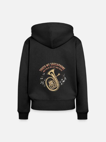 Sousaphone - Frauen Premium Bio Zip Hoodie - Schwarz