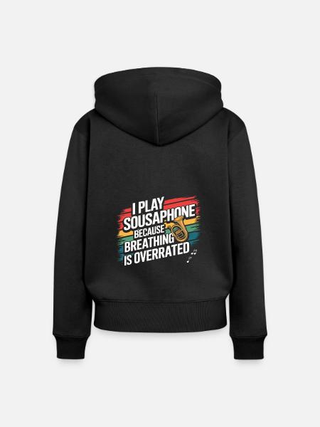 Sousaphone - Frauen Premium Bio Zip Hoodie - Schwarz