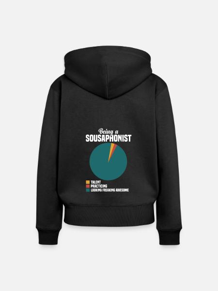 Sousaphone - Frauen Premium Bio Zip Hoodie - Schwarz