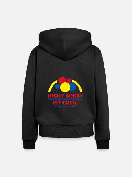 Boxencrew Ricky Bobby - Frauen Premium Bio Zip Hoodie - Schwarz