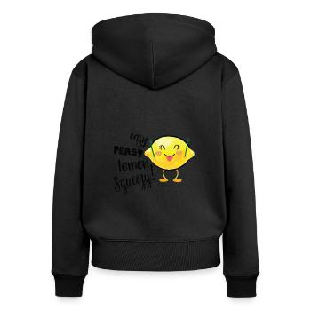Easy Peasy Lemon Squeezy - Women's Premium Organic Zip Hoodie - black - Back - Julia (174cm)