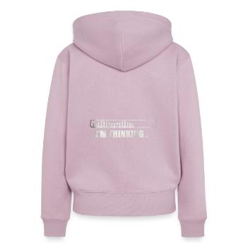 Chess - I'm thinking - Women's Premium Organic Zip Hoodie - dusky pink - Back - Julia (174cm)
