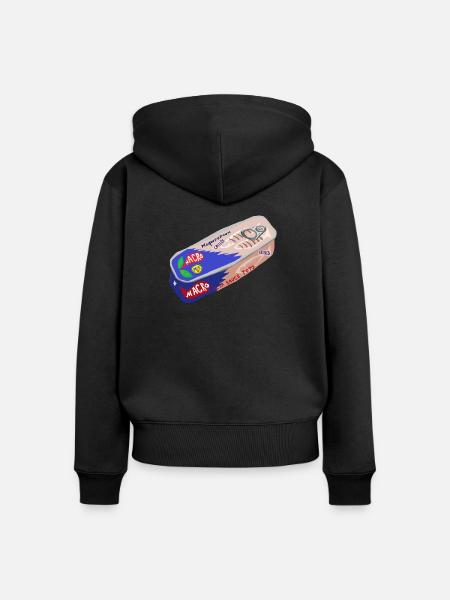Makrele - Frauen Premium Bio Zip Hoodie - Schwarz