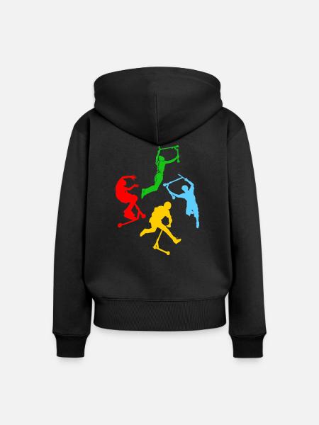 Freestyle-Roller - Frauen Premium Bio Zip Hoodie - Schwarz