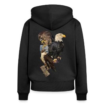 Rapace - Sweat à capuche zippé Premium bio Femme - noir - Dos - Julia (174cm)